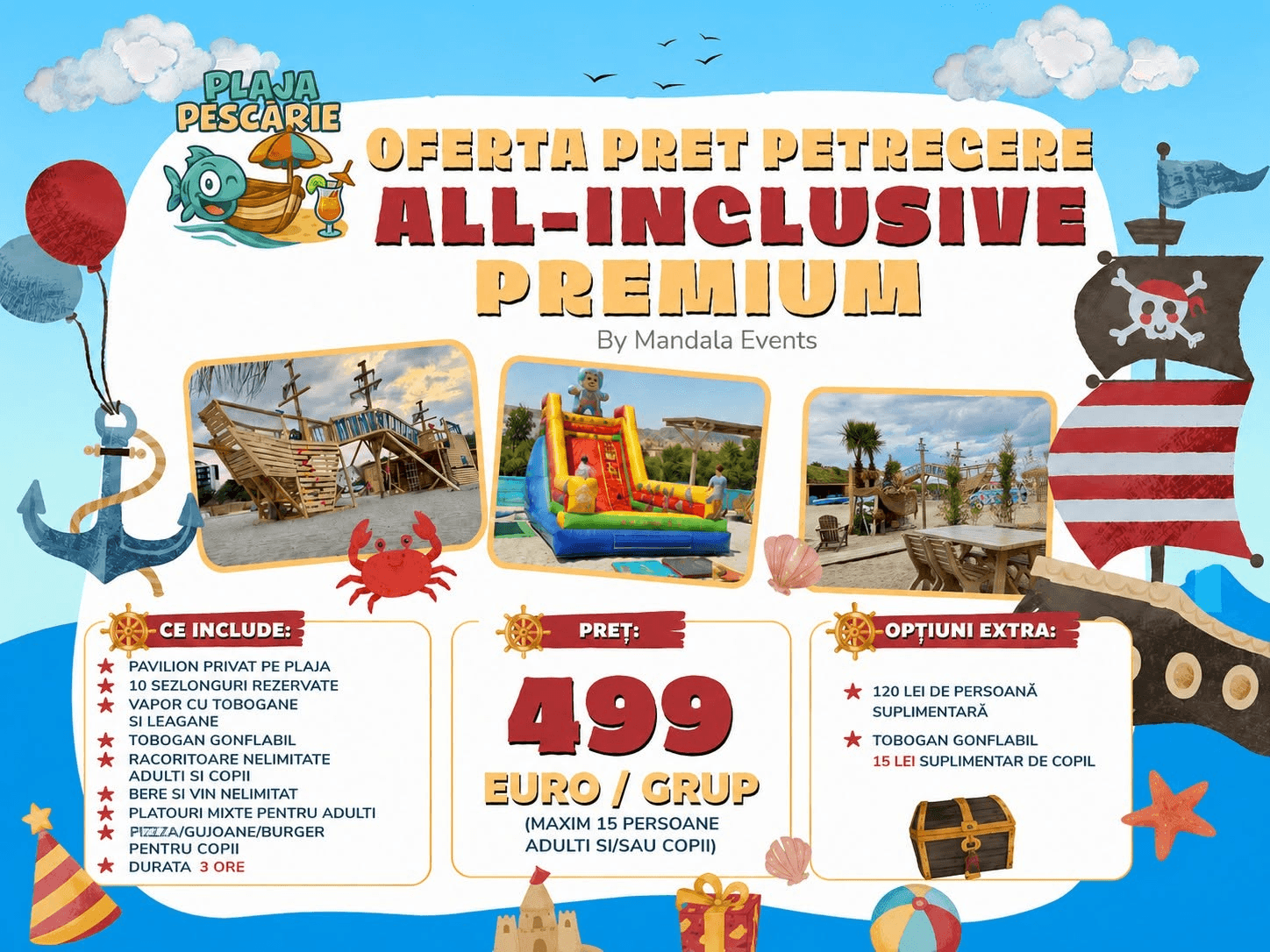 Ofertă All-Inclusive Premium la Plaja Pescărie