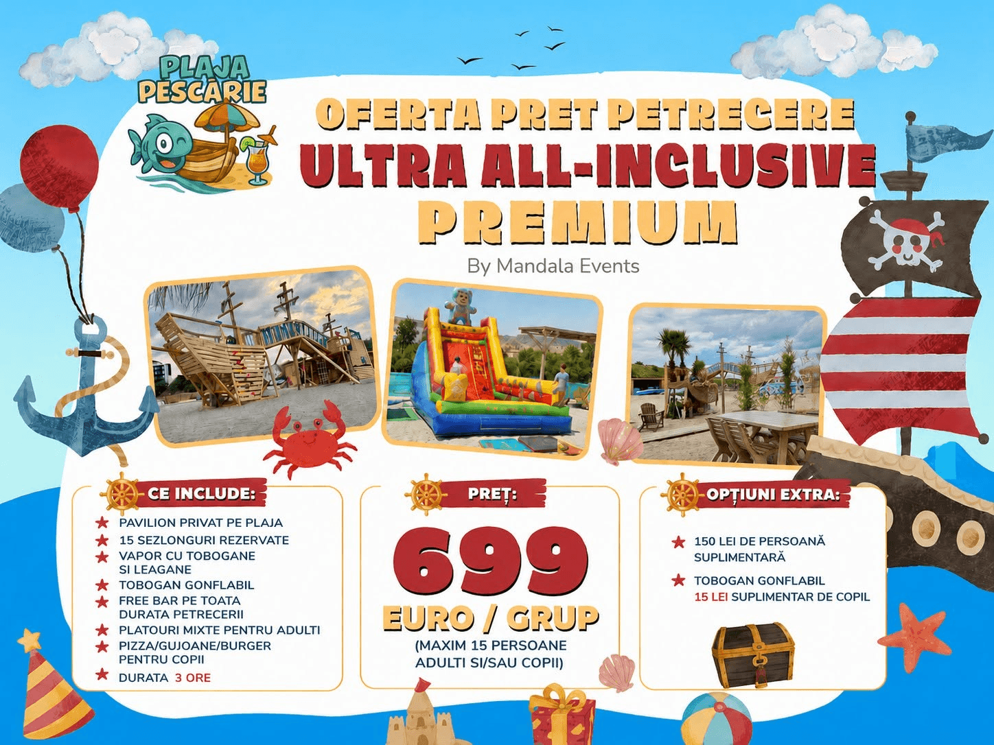 Ofertă Ultra All-Inclusive Premium la Plaja Pescărie